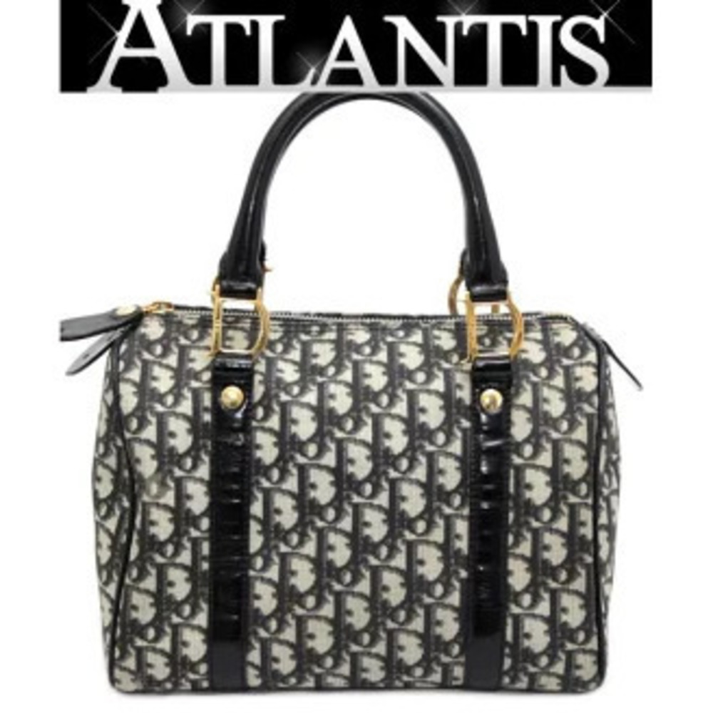 Christian Dior Trotter Handbag Boston Bag Black - Picture 1 of 7